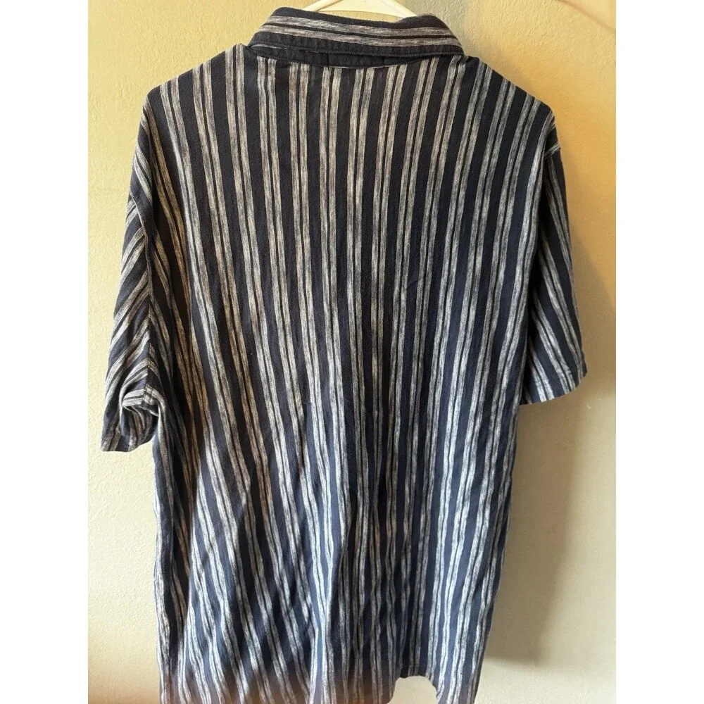 Banana Republic Men's 100% Cotton Woven Striped Button-Up Shirt XL Tall